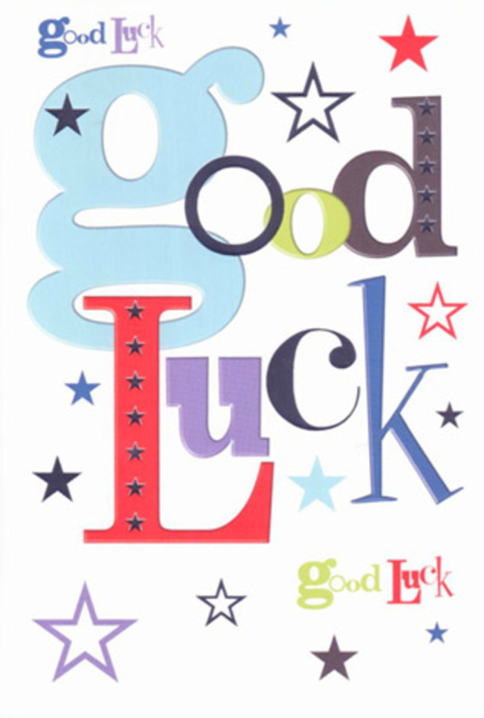 There's a festive energy woven into this luck-themed card, like a joyful shout heard across East Ham Green. Each letter is a character-some wide and painted in pastel blue, others slim and dashing in midnight black or bold red-all thoughtfully arranged as if rooting for a neighbour's success from the sidelines. A constellation of stars, dazzling in every size and hue-navy, indigo, spring green, warm violets-spills across the pristine white background, echoing the celebratory spark one feels during street festivals on High Street South. The careful use of generous white space lets each colour sing, creating an atmosphere that's both modern and comfortingly sincere. Run your fingers over the card, and the surface is smooth and almost glassy, much like the flawless finish on a perfectly arranged bouquet from Florist East Ham. When this card is gifted, it becomes more than a message-it's a little talisman, humming with hope and the unwavering belief you find in every tight-knit corner of East Ham. Pressed into the hand of someone facing a new adventure, this card brims with uplifting energy, inviting them to step into the unknown with all the courage and support their local community can offer.