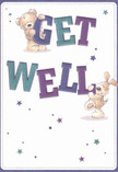 This delightful get well card radiates optimism and friendly reassurance, perfectly suited for lifting spirits across East Ham. Two adorable friends-a cuddly teddy bear and a lively puppy-bring the card's playful energy to life as they interact with bold, colourful letters that spell 'Get Well.' The deep indigo and teal hues of the text contrast joyfully against a velvety cream background, calling to mind the dynamic shades seen in East Ham's spring flower displays. Floating starbursts in shades of blue and purple add whimsy and sparkle, much like the city's twinkling festive decorations. The illustrated textures-a bear's fluffy fur, a puppy's soft ears-almost leap from the card, offering comfort and a sense of touch that eases worry. Every detail, from the expressive friendship between these charming mascots to the scattered stars, seems designed to provide an emotional balm. As a local florist, I recognise the same intention of kindness here as in every get well bouquet sent to nearby Newham Hospital. This card, whether paired with fresh blooms or delivered on its own, is a gentle, heartfelt expression of care-turning a simple message into a little celebration of hope and healing within our close-knit East Ham community.